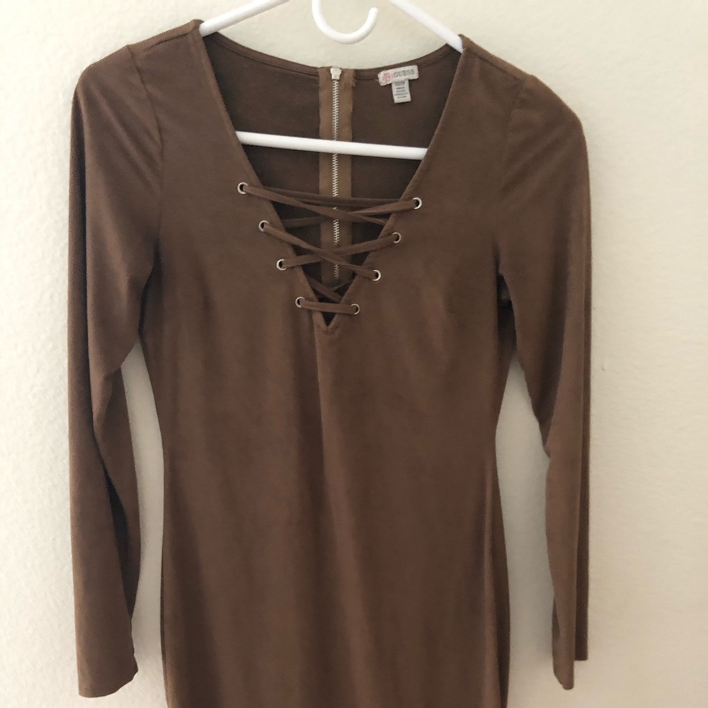 Guess long sleeve bodycon dress